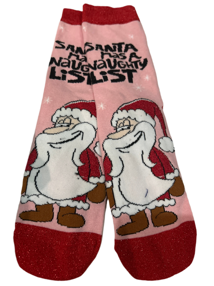 Socks Christmas Santa Naughty List