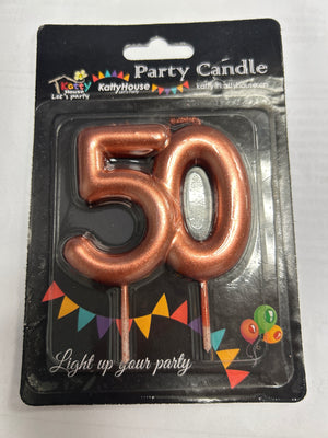 Number 50 Cake Candle