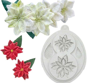 Silicone Mould Christmas Poinsettia Flower