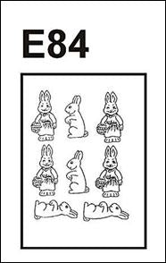 E84 Hard Plastic Chocolate Mould Easter Bunny