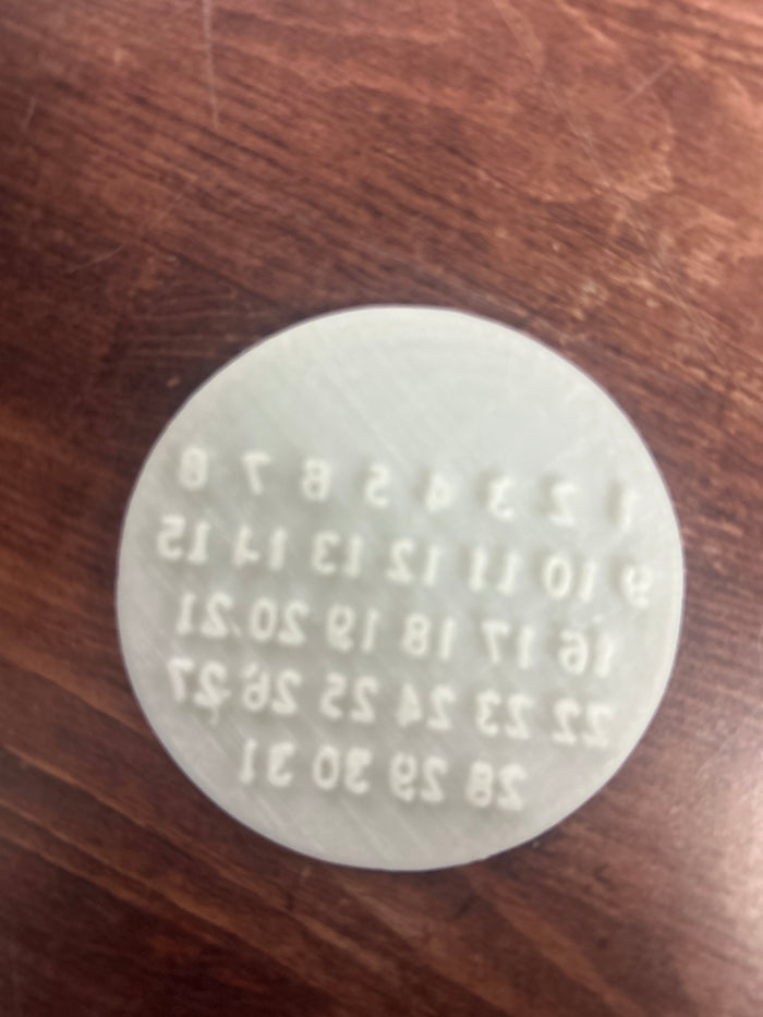ST023 Calender Cupcake Stamp