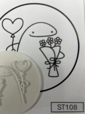 ST108 Cupcake Stamp Flork Flowers