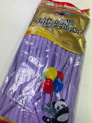 100pc Long Balloon Lavender