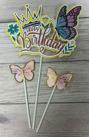 Cardboard Cake Topper Butterfly