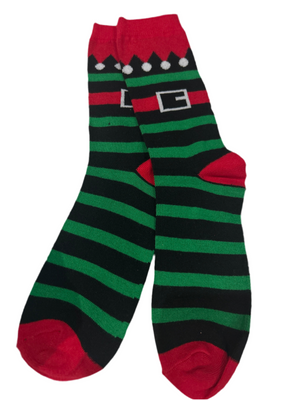 Socks Christmas Elf Stripe