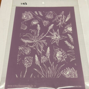 Silk Screen Stencil Protea