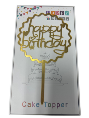 (28) Bundle Deal Acrylic Cake Topper Happy Birthday x10