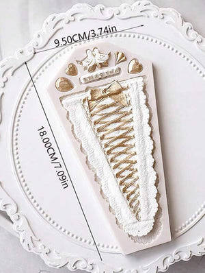 Dress back lace up silicone mould