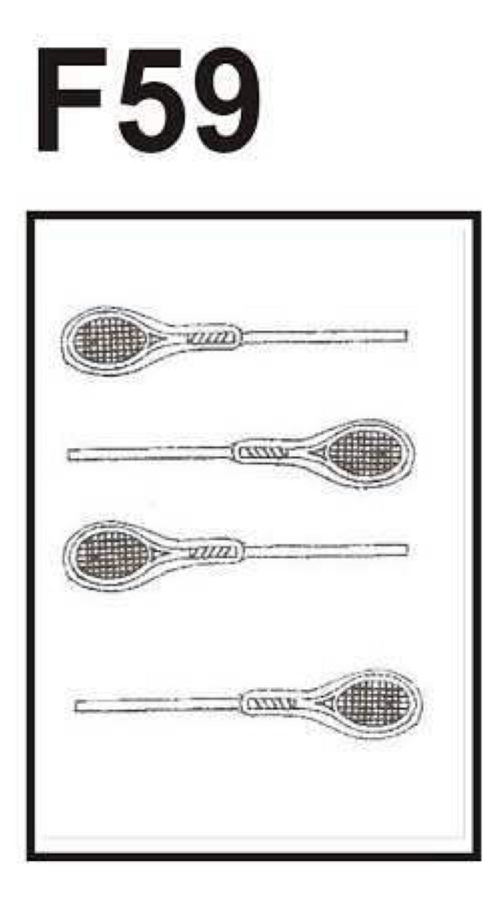 F59 Hard Plastic Chocolate Mould Tennis Racket