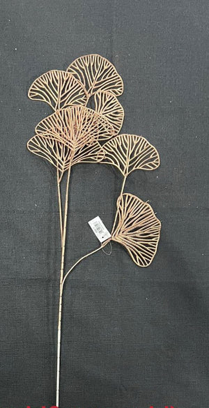 Artificial Ginkgo Leaf Rose Gold