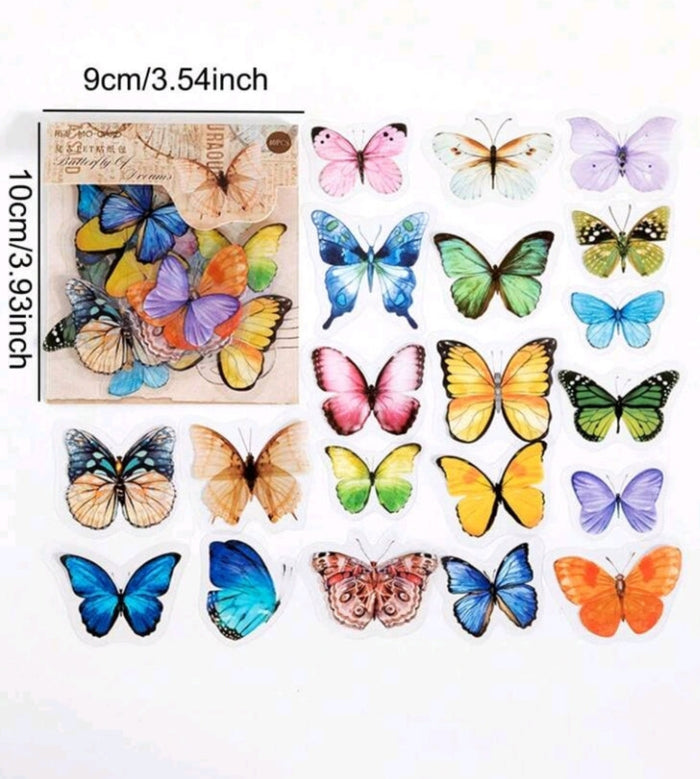 Butterfly Pattern Stickers Mix 40pc