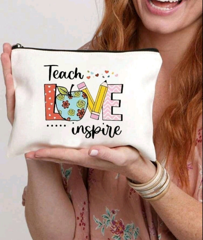 Make up Bag Pouch Teacher Love Inspire