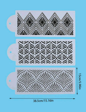 Cake Decorating Stencil 3pcs