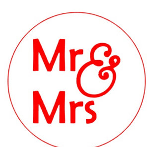 Cupcake stamp 6cm Mr Mrs