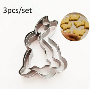 Easter Bunny metal cookie cutter 3pc