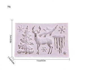 Silicone  Mould Christmas Tree and Deer