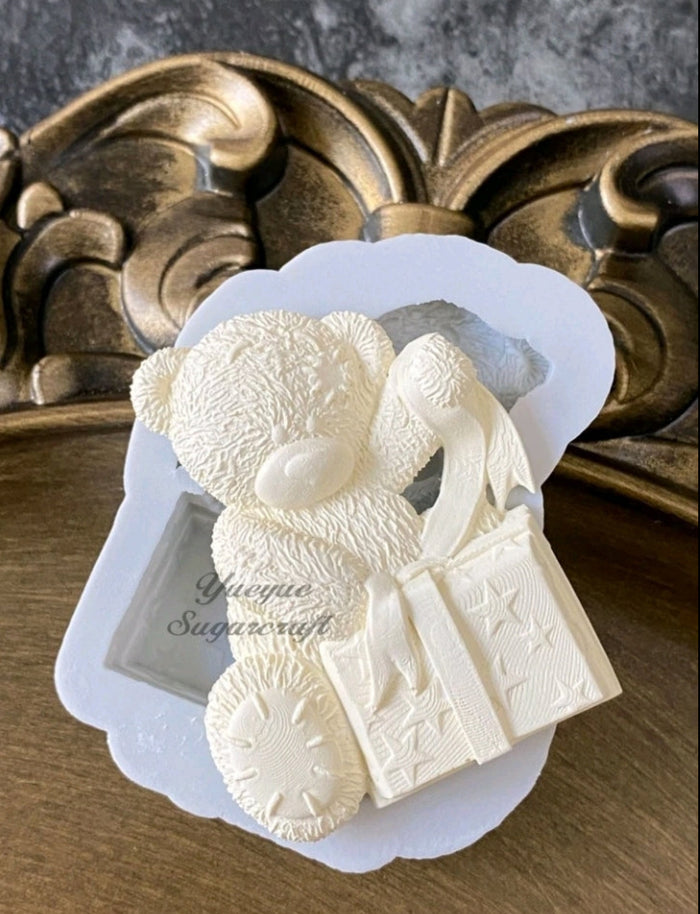 Silicone Mould Teddy With Book