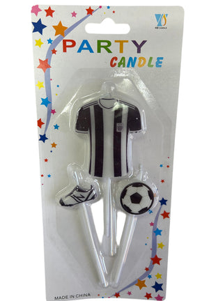 3pc Soccer Candle Set