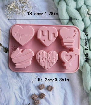 Silicone Mould Love Hearts Valentine