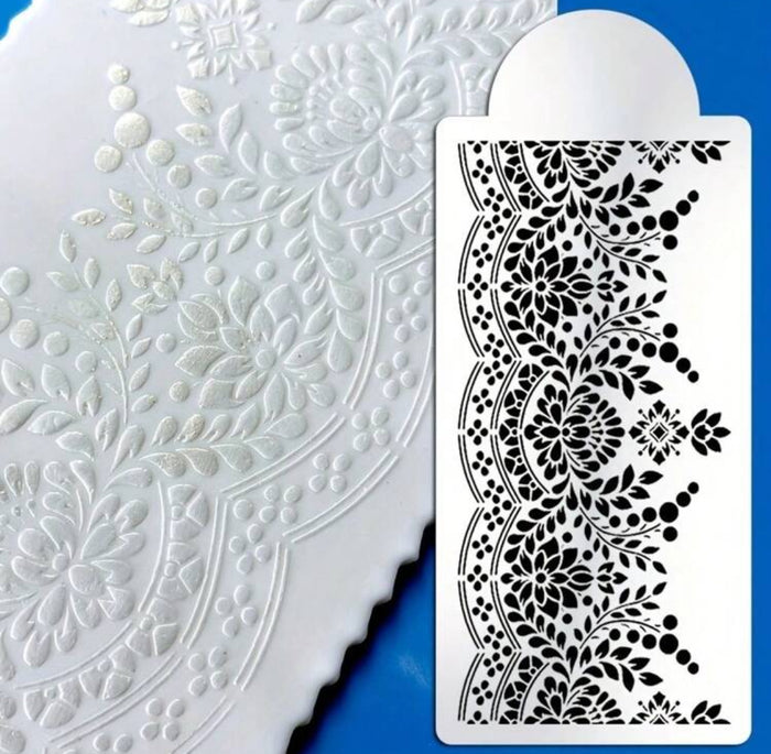 Cake Decorating Stencil Border Lace