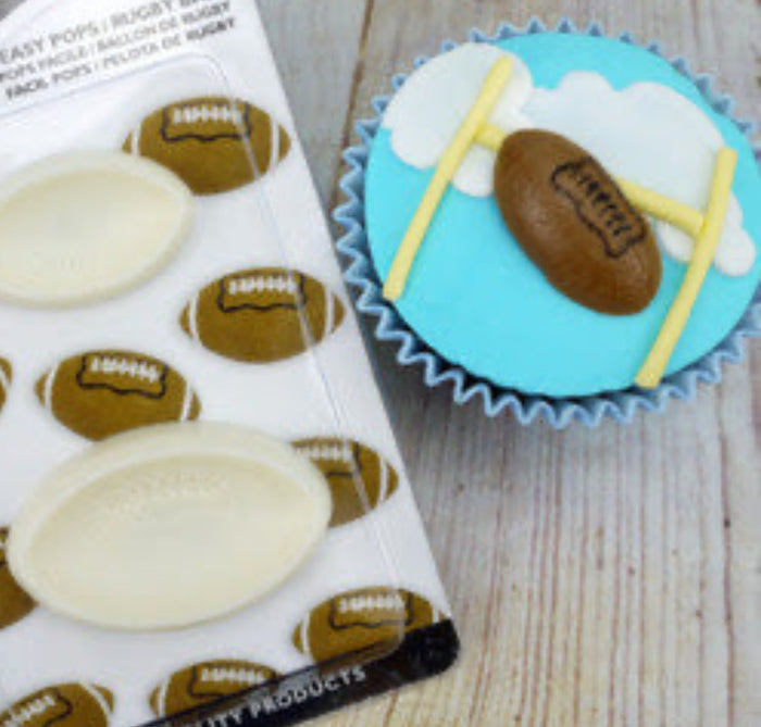 Rugby ball fondant mould, easy pops