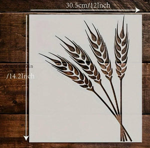 Cake Decorating Stencil Wheat