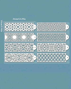 Cake Decorating Stencil 8pcs