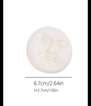 Silicone Mould Soap Moon Smiling Faces