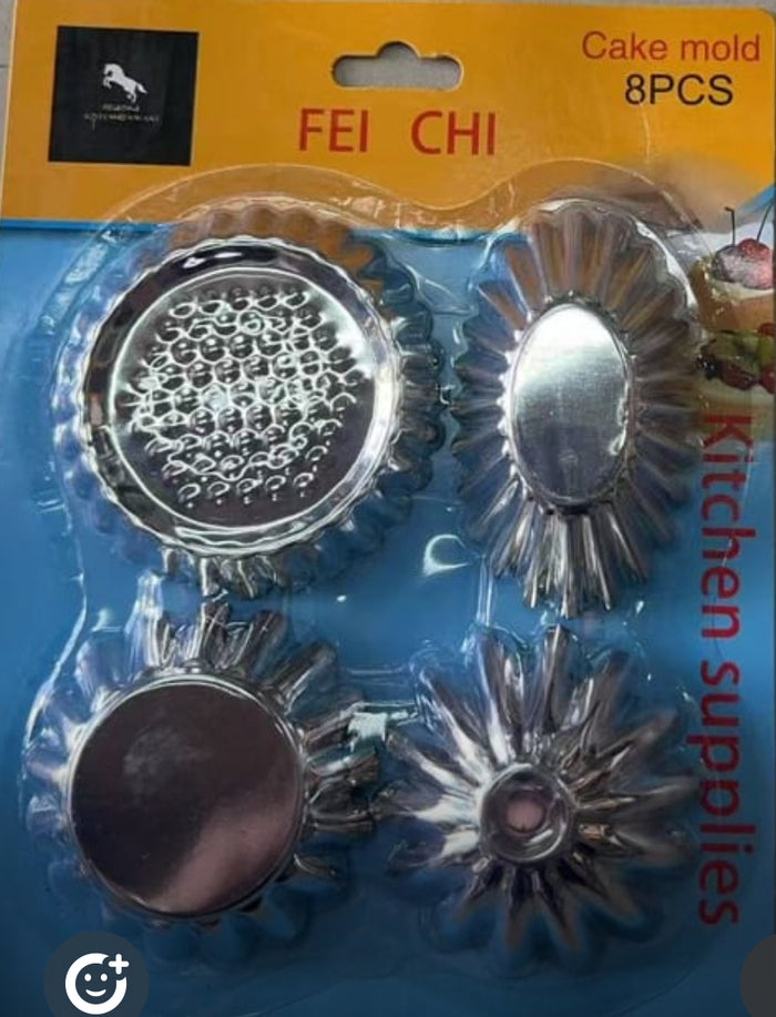 8pc Mini Tart Pudding Pans