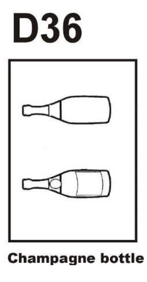 D36 Hard Plastic Chocolate Mould Champagne Bottle