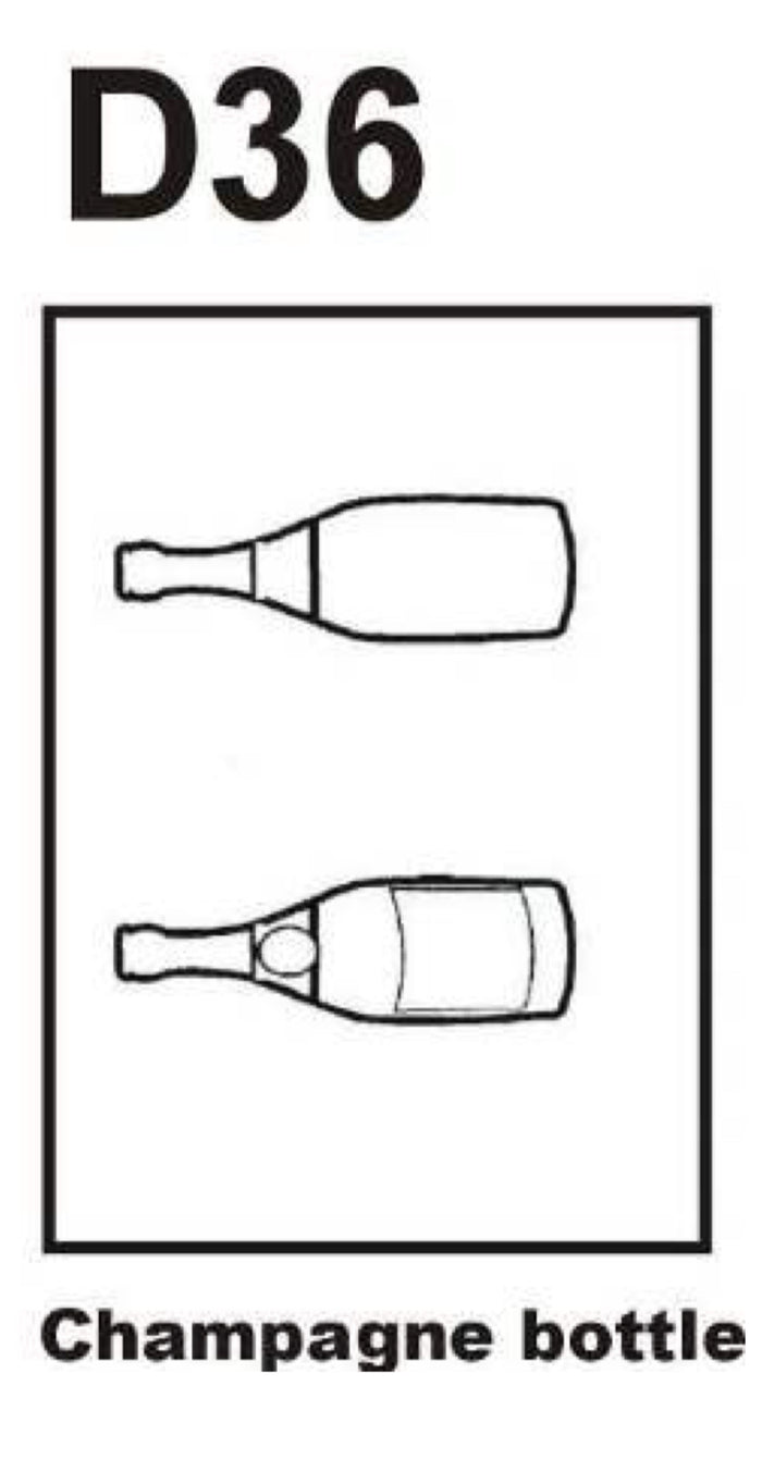 D36 Hard Plastic Chocolate Mould Champagne Bottle