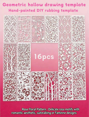 16pc Pattern Stencil Set