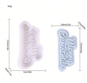 Silicone Mould Resin Soap Merry Christmas