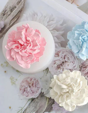 Silicone Mould 3D Cupcake Carnation Flower