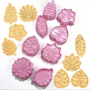 CK-124 Leaves Plastic Cookie Cutters Leaves snd flowers