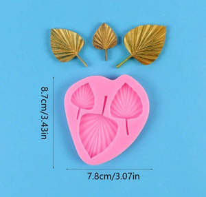 Silicone Mould Fan Palm Leaves Small