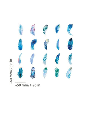 Assorted Feather Resin Stickers