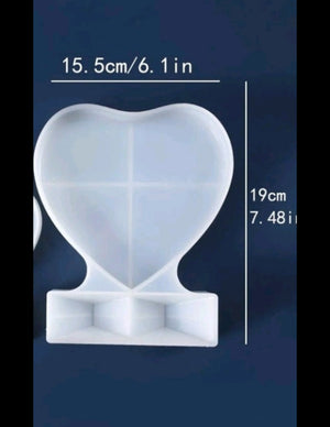 Large Silicone Mould Resin Epoxy Heart Frame