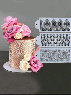 Cake Decorating Stencil 3pcs