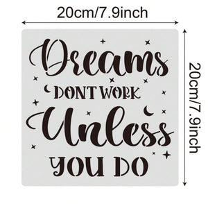 16 pc Stencil Set Inspirational Quotes