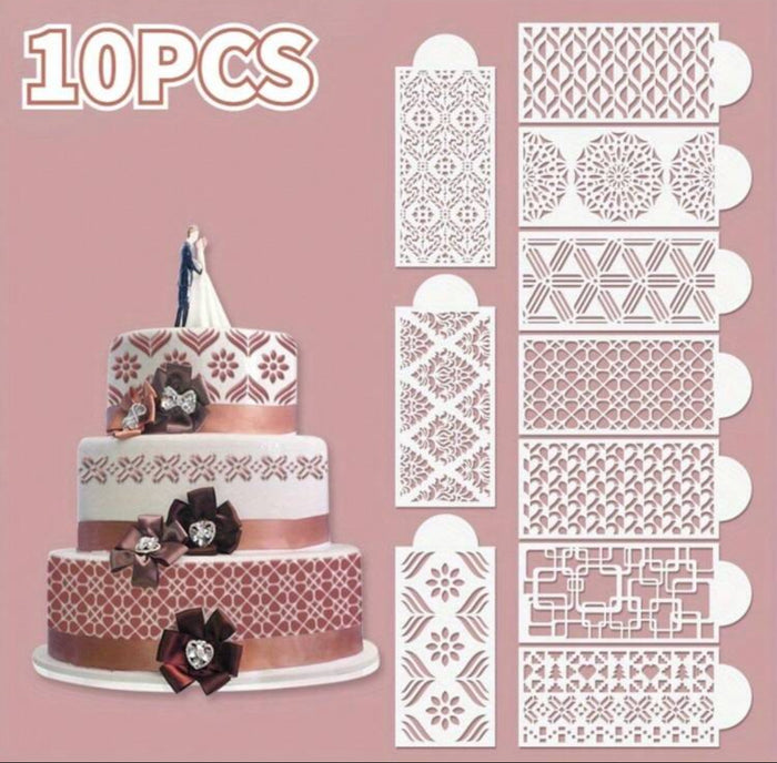 Cake Decorating Stencil 10pc