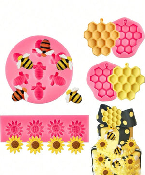 Silicone Mould Honey Bee Set 4pc