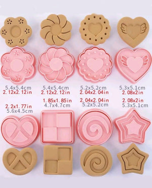 Plastic Cookie Stamp Hearts and Flowers