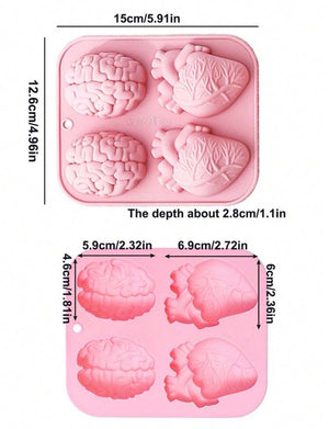 Silicone Mould Chocolate Organ Brain Heart