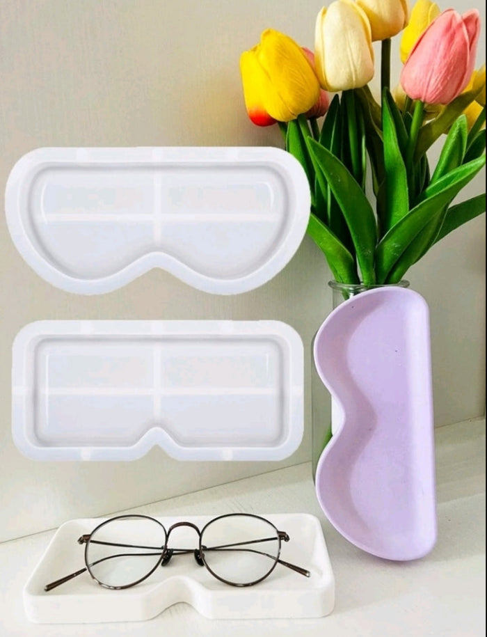 2pc Silicone Mould Resin Sunglass Tray