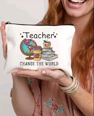 Make up Bag Teacher Change The World