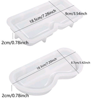 2pc Silicone Mould Resin Sunglass Tray