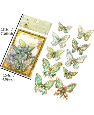 Resin Butterfly Pattern Stickers 20pcs