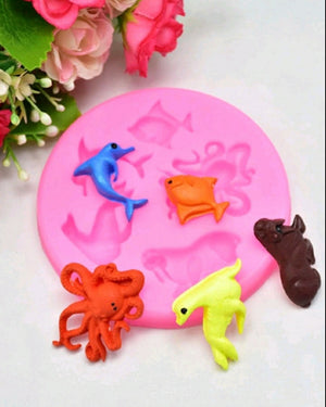 Silicone Mould Octopus and Fish