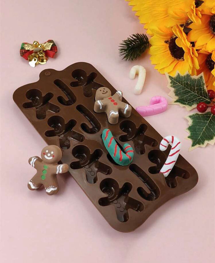 Chocolate Truffle Silicone Mould Ginger Breadman, J, J